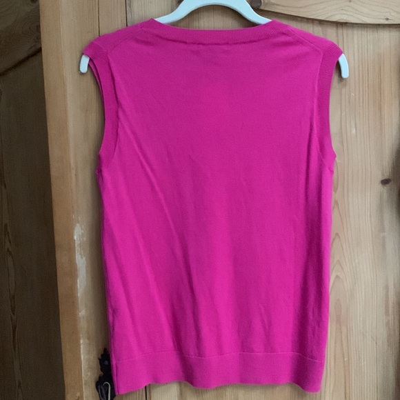 J Crew 💕 Hot Pink Cotton Sleeveless Tank Blouse XS Barbie Pink Crisp Berry NWT - Picture 4 of 11